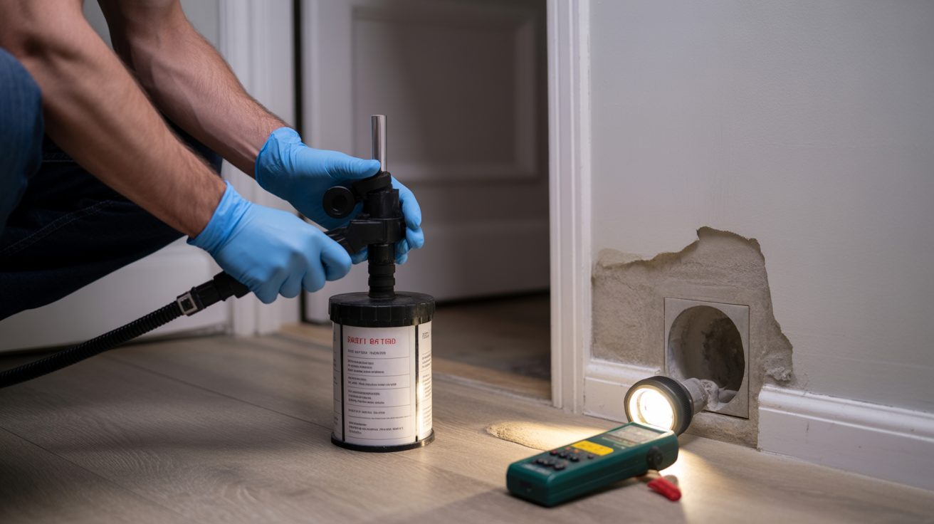Technician documenting a free inspection in Greensboro